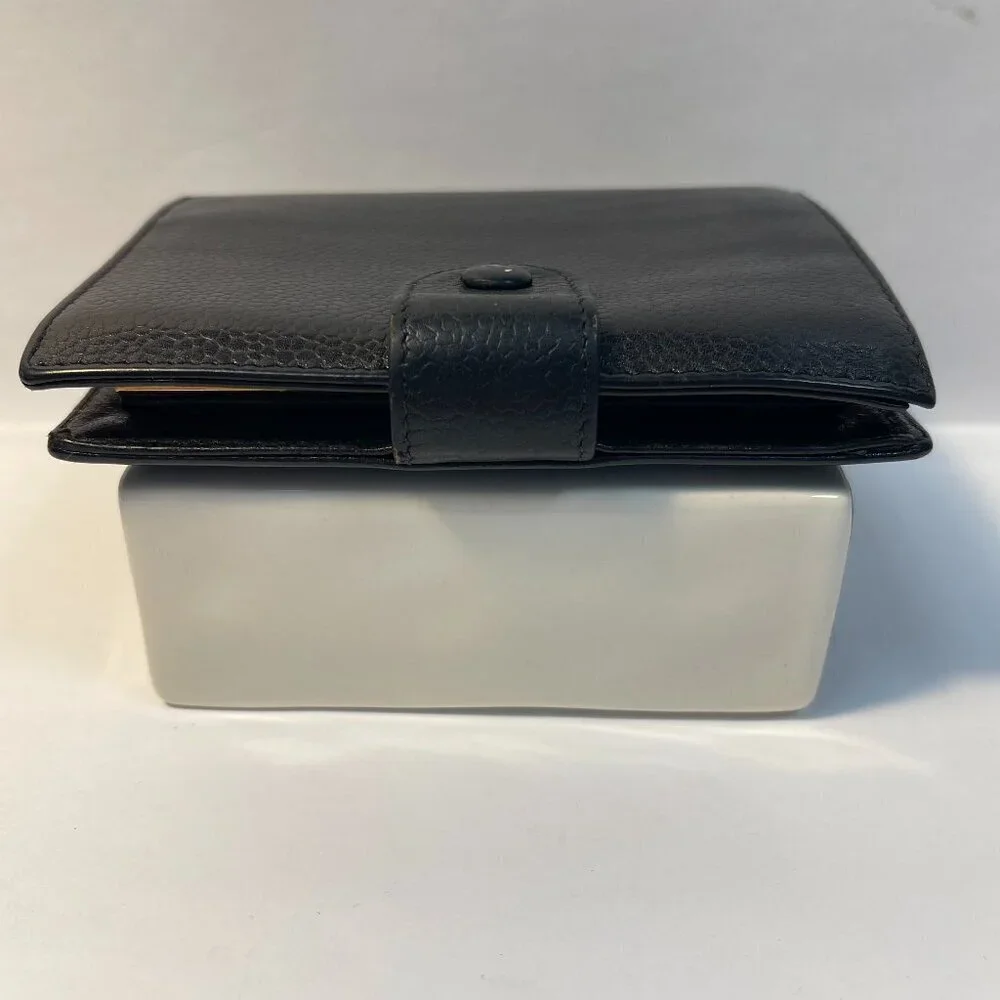 CHANEL Series 3 (1994-1996) Black Caviar Leather Compact Bifold Wallet-Preowned